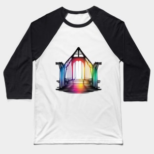 Rainbow Bridge Graphic Artwork No. 745 Baseball T-Shirt